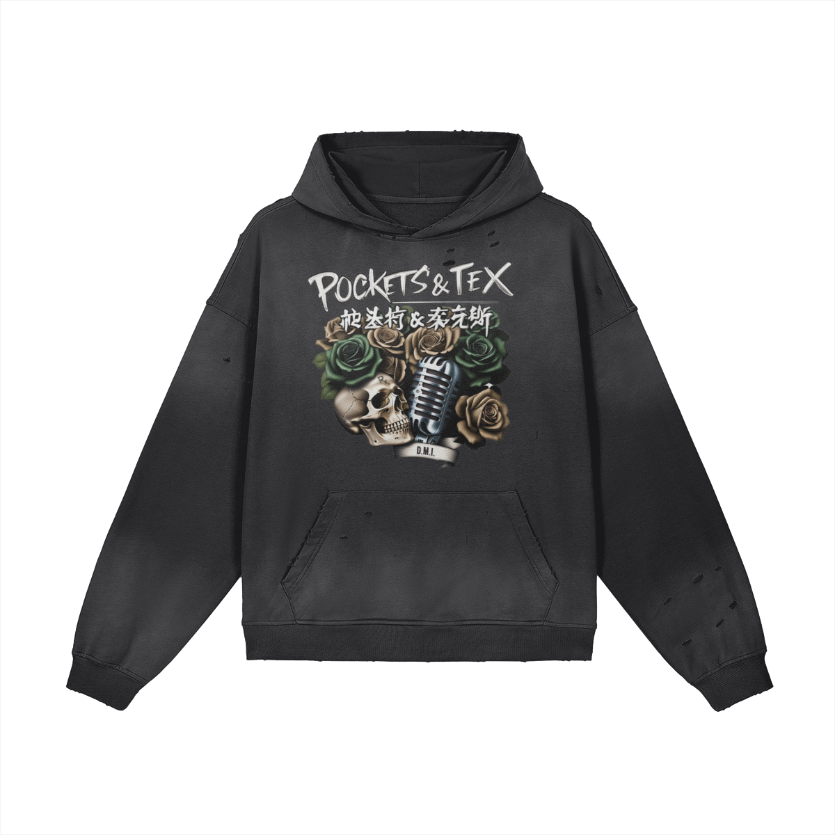 Pockets & Tex Graphic Washed Hoodie - Image 5