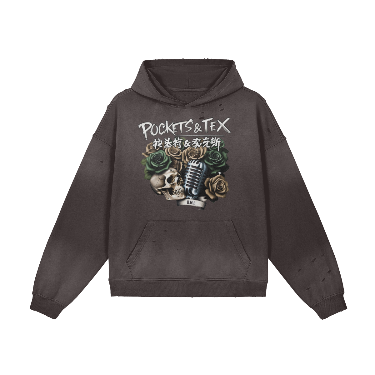 Pockets & Tex Graphic Washed Hoodie - Image 2