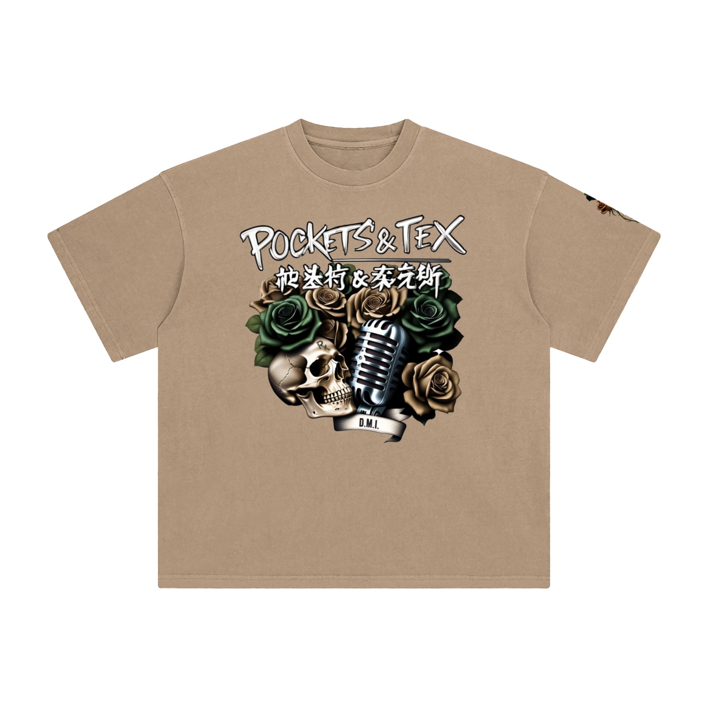 Pockets & Tex Enzyme Washed T-Shirt